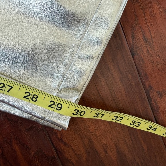 Abercrombie & Fitch 27/4 Silver Vegan Leather 90s Relaxed High Rise Pants - Picture 6 of 8